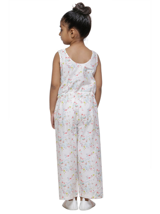 PEACH HOUSE PRINT JUMPSUIT