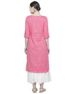 ROSEWOOD PRINT LAYERED KURTA