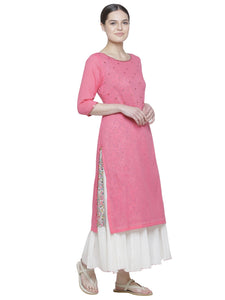ROSEWOOD PRINT LAYERED KURTA