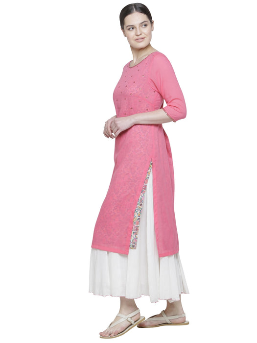 ROSEWOOD PRINT LAYERED KURTA