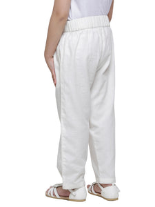 TAPERED HEM PLEATED PANTS- DAUGHTERS