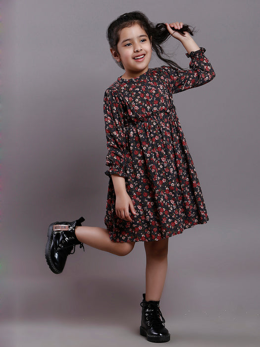 VINTAGE FLORAL GATHERED DRESS- DAUGHTERS