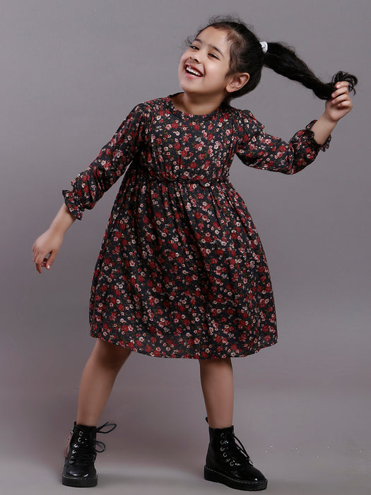 VINTAGE FLORAL GATHERED DRESS- DAUGHTERS