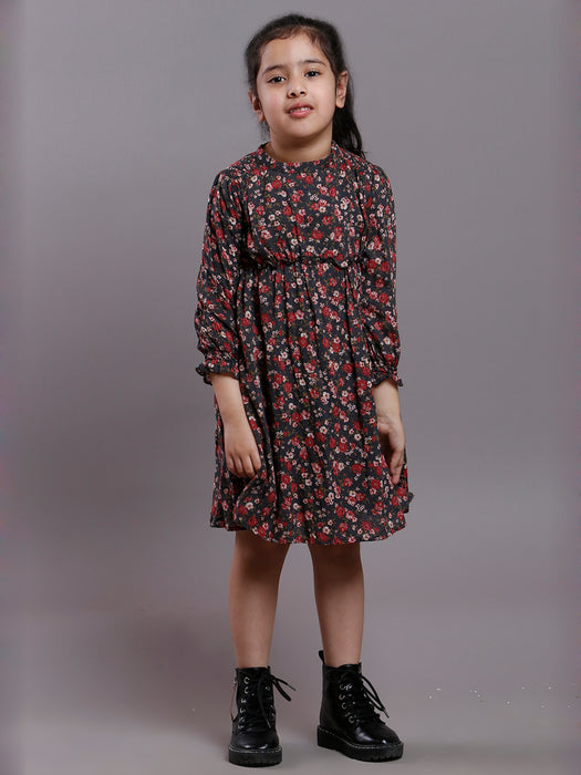 VINTAGE FLORAL GATHERED DRESS- DAUGHTERS