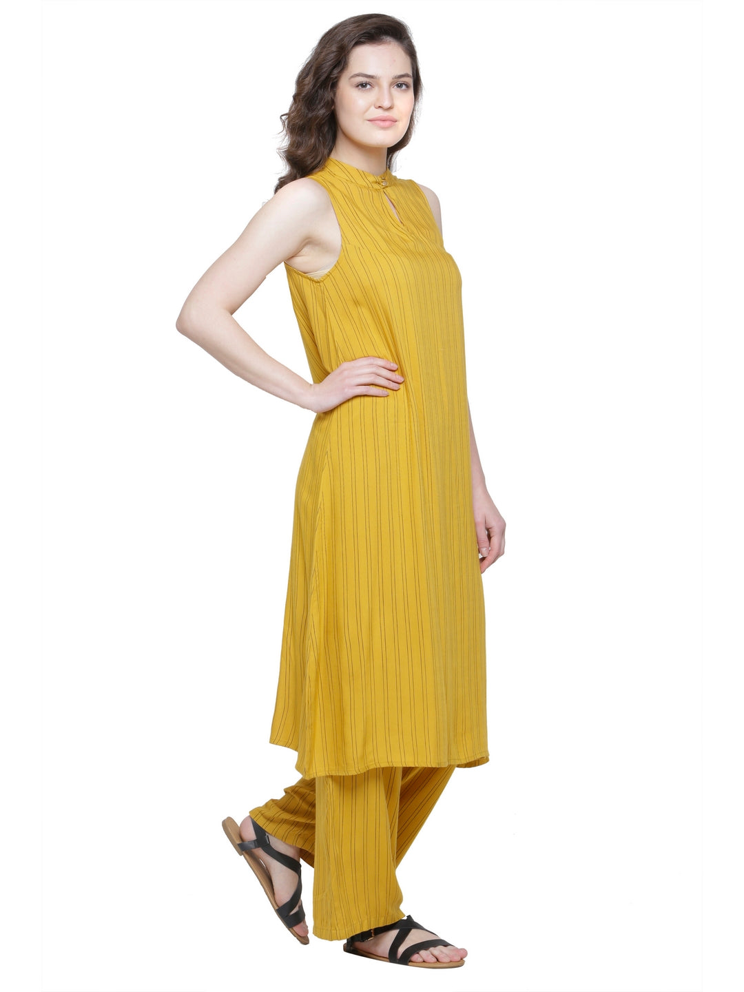 SALE- YELLOW STRIPE CO-ORD SET