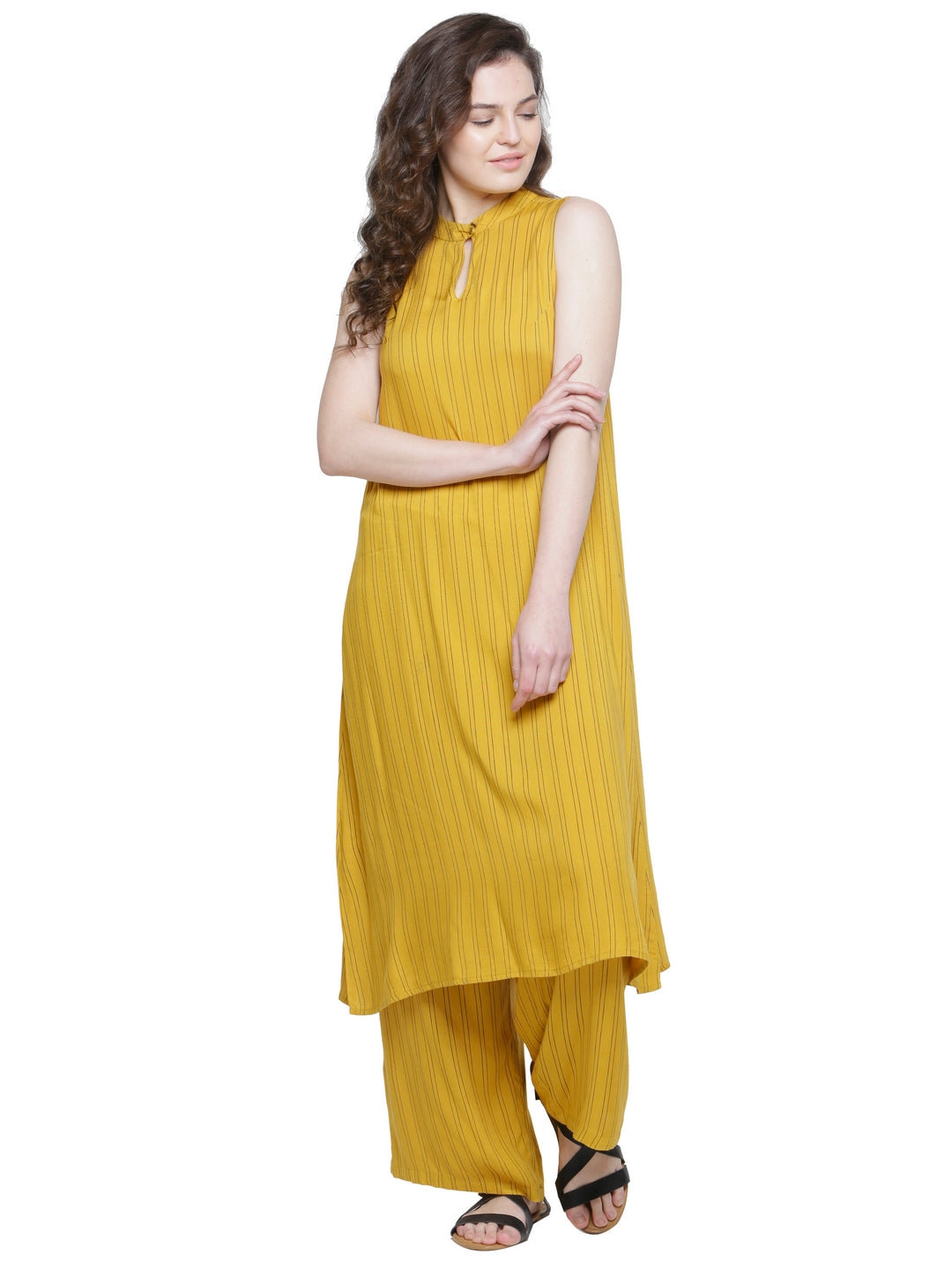 SALE- YELLOW STRIPE CO-ORD SET