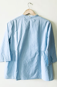 STOCK CLEARANCE SALE- ICE BLUE EMBROIDERED TOP